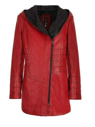 <tc>Kelly Hooded Leather Jacket</tc>