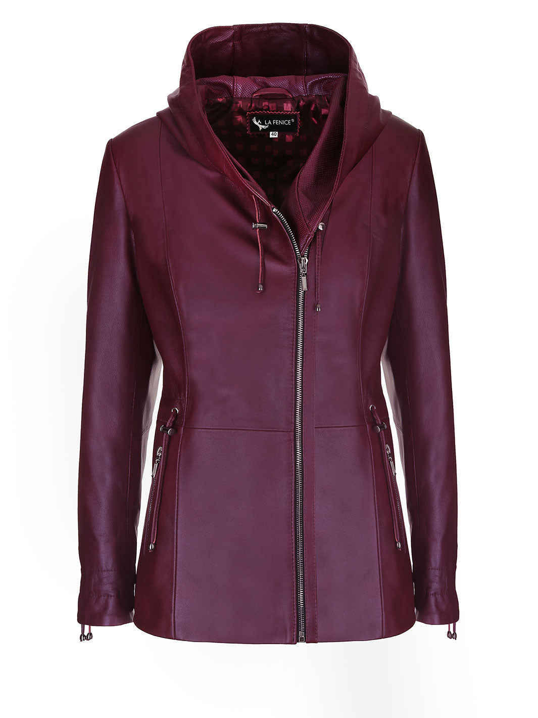 Kiara Hooded Leather Jacket