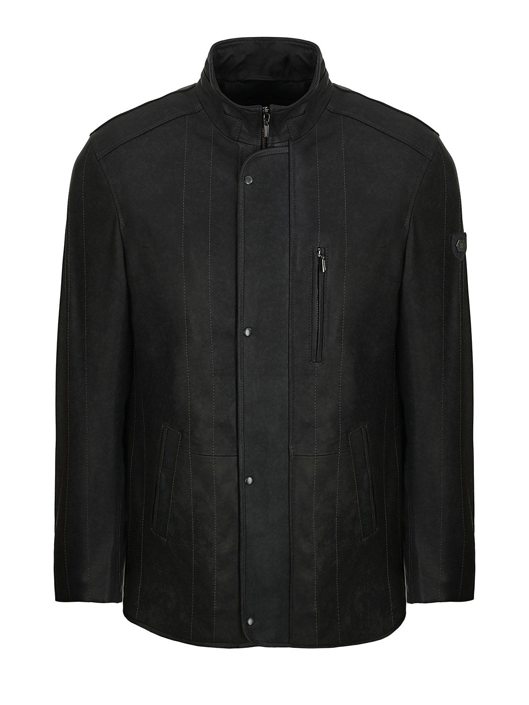 TRISTAN men's long leather jacket