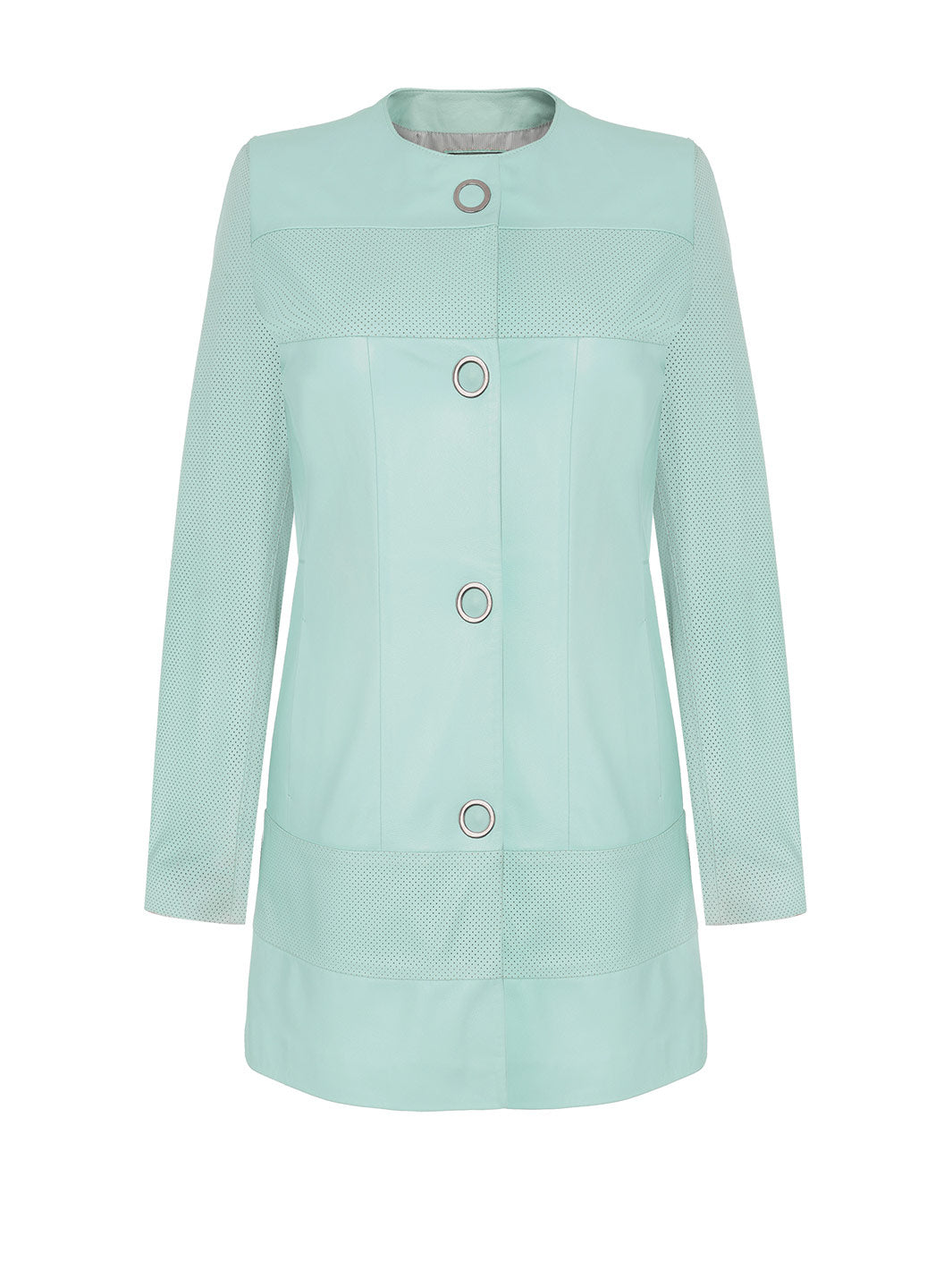 Elegant leather coat ELIZABETH