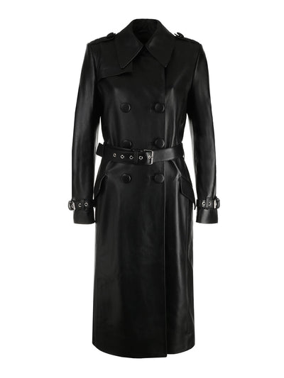 Długi płaszcz skórzany damski MATRIX