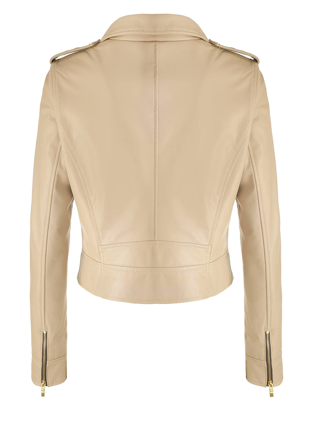 Short women's leather biker jacket LILLY for spring and summer